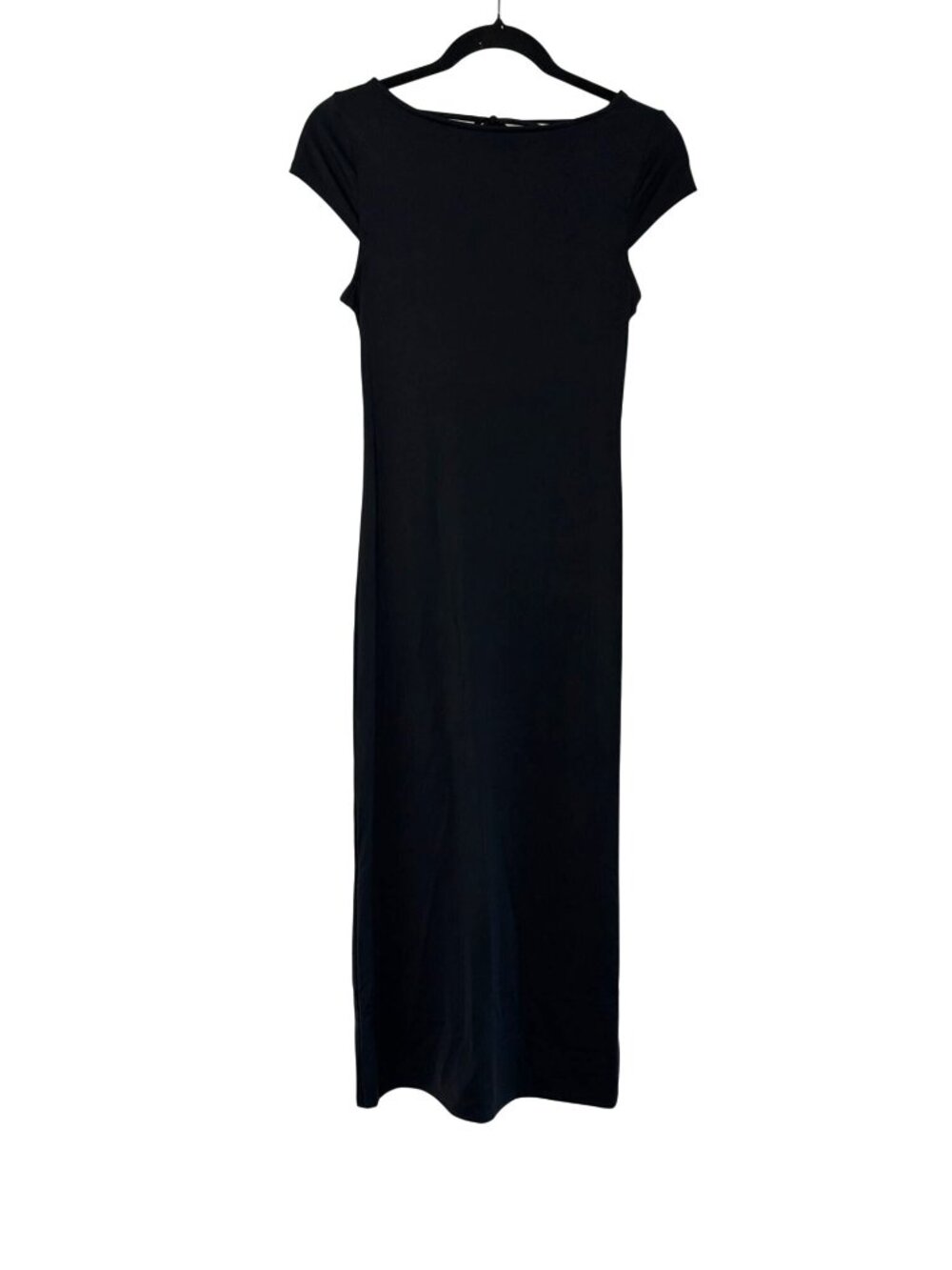 NWT Wild Fable Black Open Back Maxi Dress With Tie Detail Size Small
